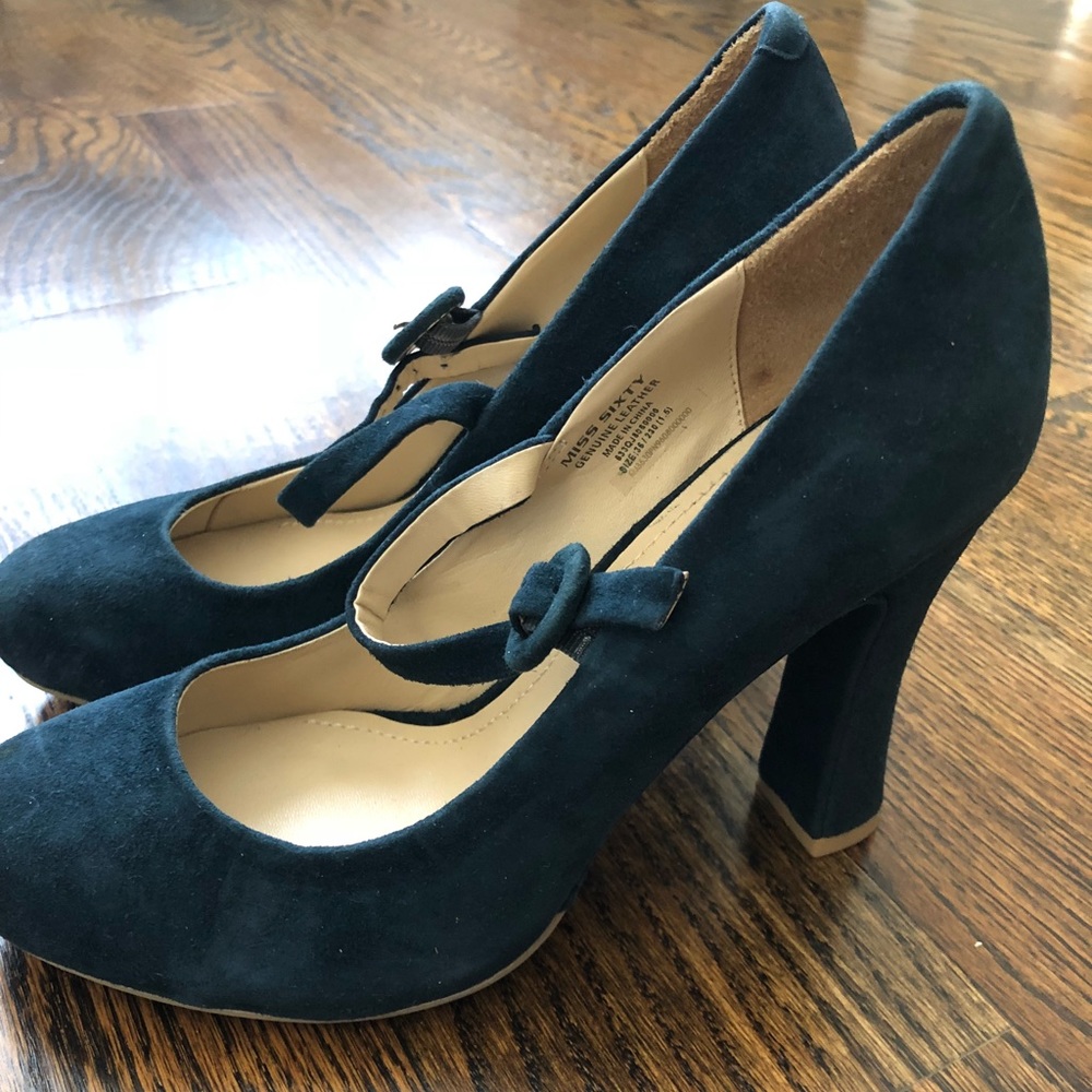 Women’s Miss Sixty Teal colored high heel shoe